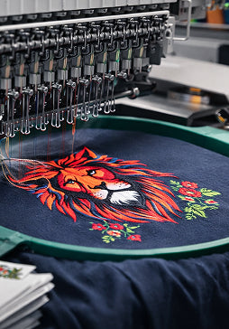 Embroidery in progress